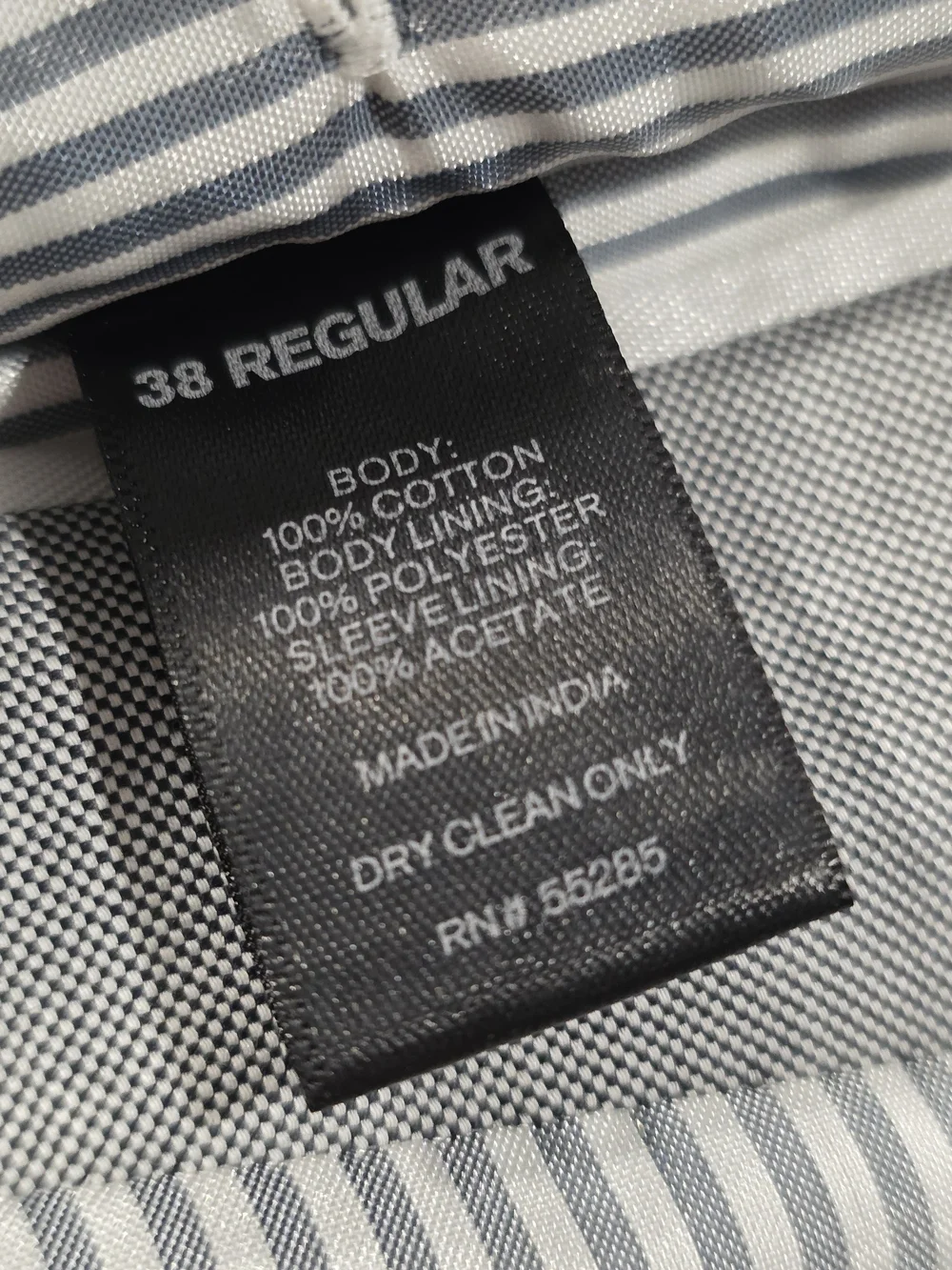 38R Men's Express Innovator Blazer Skinny Fit Gray 100% Cotton Sport Coat